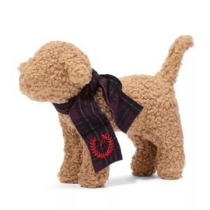 Victoria's Secret PINK Plush Sherpa Mini Dog Tan Brown Holiday 2024 NWT